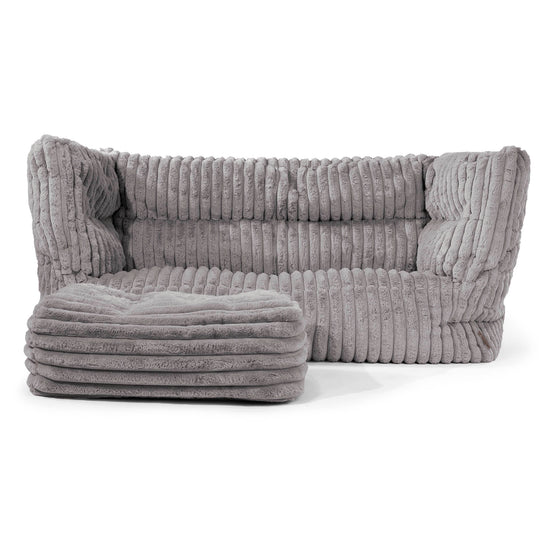 Louis Sækkestol Sofa 2 pers - Ultraplysfløjl Grå 02