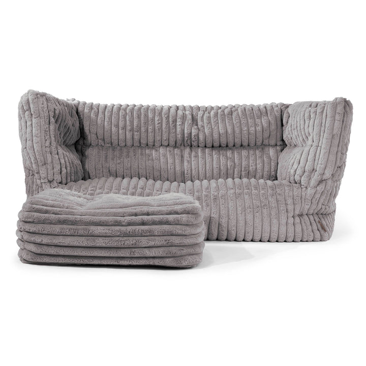 Louis Sækkestol Sofa 2 pers - Ultraplysfløjl Grå 02