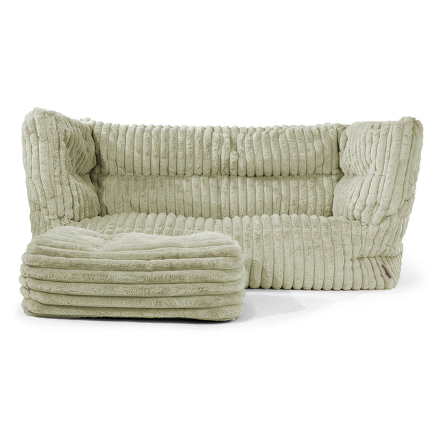 Louis Sækkestol Sofa 2 pers - Ultraplysfløjl Salviegrøn 02