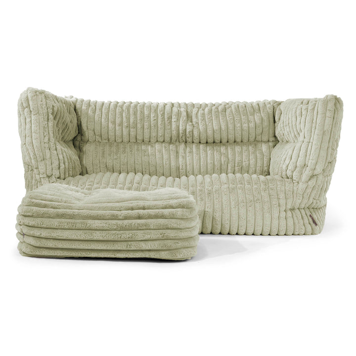 Louis Sækkestol Sofa 2 pers - Ultraplysfløjl Salviegrøn 02