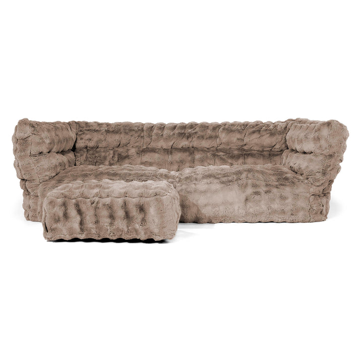 Louis Sækkestol Sofa 3 pers - Imiteret Pels Bubble Mink 02