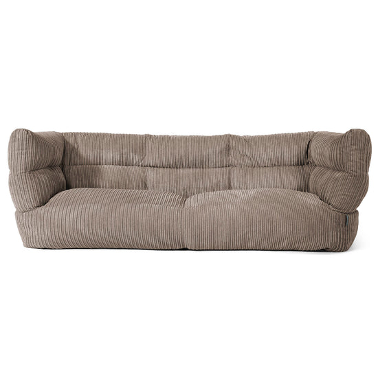 Louis Sækkestol Sofa 3 pers - Klassisk Jernbanefløjl Duegrå 01