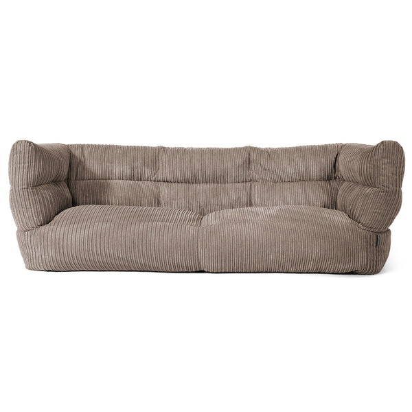 Louis Sækkestol Sofa 3 pers - Klassisk Jernbanefløjl Duegrå 01