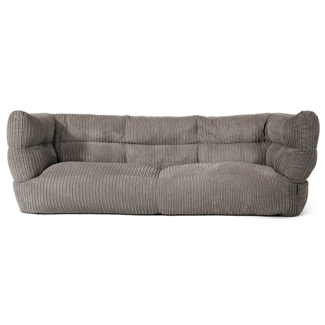 Louis Sækkestol Sofa 3 pers - Klassisk Jernbanefløjl Grafit Grå 01