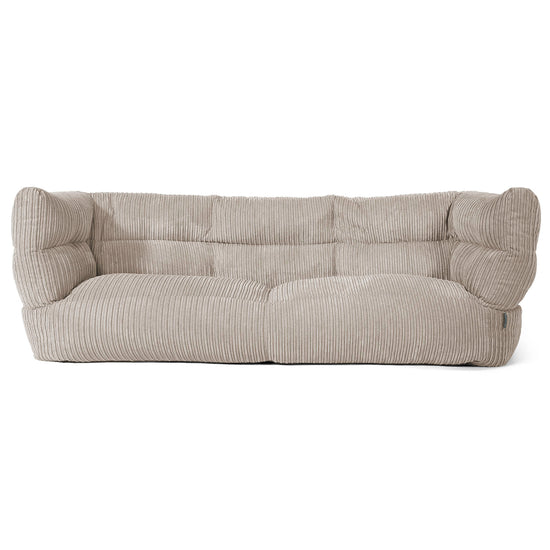 Louis Sækkestol Sofa 3 pers - Klassisk Jernbanefløjl Mink 01