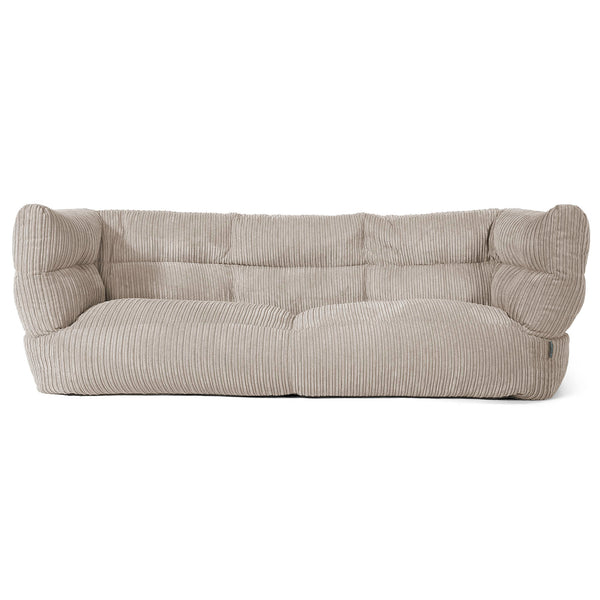 Louis Sækkestol Sofa 3 pers - Klassisk Jernbanefløjl Mink 01