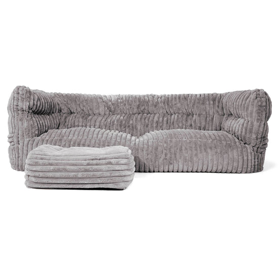 Louis Sækkestol Sofa 3 pers - Ultraplysfløjl Grå 02