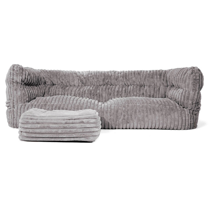 Louis Sækkestol Sofa 3 pers - Ultraplysfløjl Grå 02