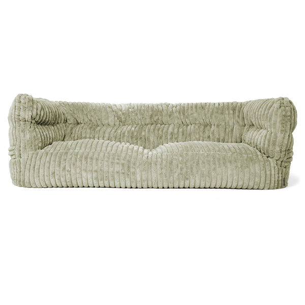 Louis Sækkestol Sofa 3 pers - Ultraplysfløjl Salviegrøn 01