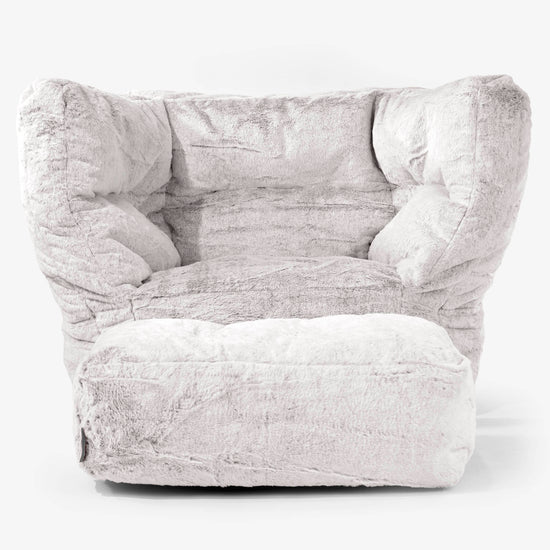 Albert Lænestol 2.0 - Imiteret Kaninpels Lysegrå 02