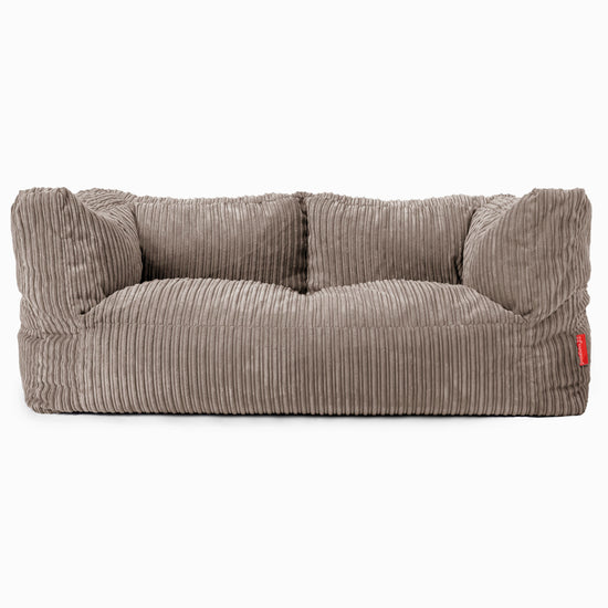Albert Sækkestol Sofa 2 pers - Klassisk Jernbanefløjl Duegrå 01
