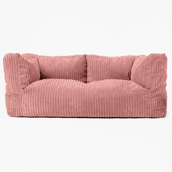 Albert Sækkestol Sofa 2 pers - Klassisk Jernbanefløjl Fersken 01