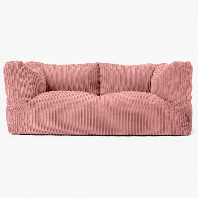 Albert Sækkestol Sofa 2 pers - Klassisk Jernbanefløjl Fersken 01