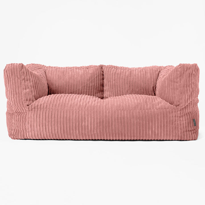 Albert Sækkestol Sofa 2 pers - Klassisk Jernbanefløjl Fersken 01