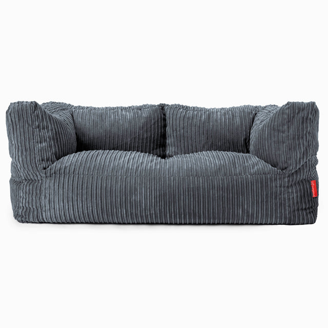 Albert Sækkestol Sofa 2 pers - Klassisk Jernbanefløjl Skifergrå 01