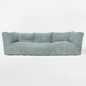 Albert Sækkestol Sofa 3 pers - Klassisk Jernbanefløjl Mintgrøn