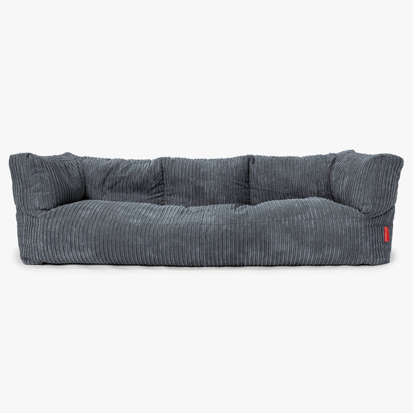 Albert Sækkestol Sofa 3 pers - Klassisk Jernbanefløjl Skifergrå 01