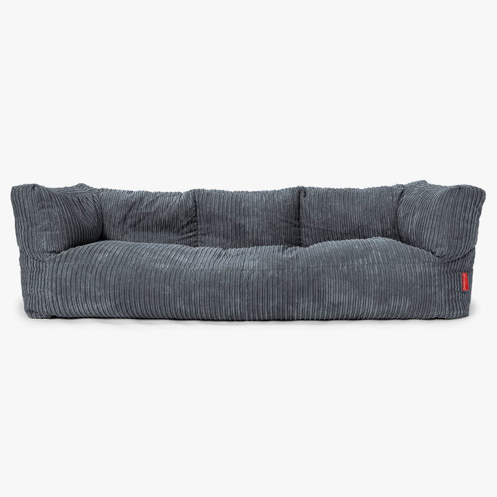 Albert Sækkestol Sofa 3 pers - Klassisk Jernbanefløjl Skifergrå 01