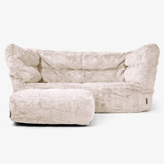 Albert Sækkestol Sofa 2 pers 2.0 - Imiteret Kaninpels Gyldenbrun 02