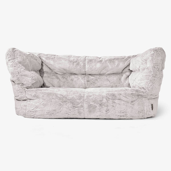 Albert Sækkestol Sofa 2 pers 2.0 - Imiteret Kaninpels Lysegrå 01