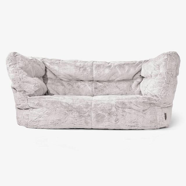 Albert Sækkestol Sofa 2 pers 2.0 - Imiteret Kaninpels Lysegrå 01