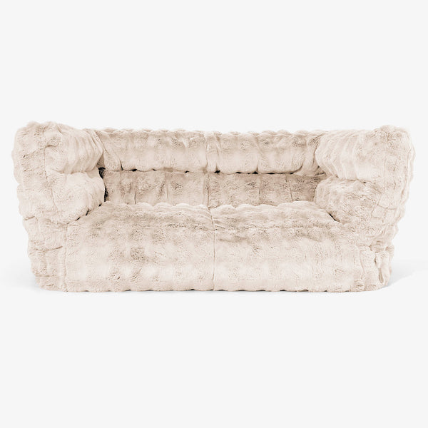 Albert Sækkestol Sofa 2 pers 2.0 - Imiteret Pels Bubble Cremefarvet 01