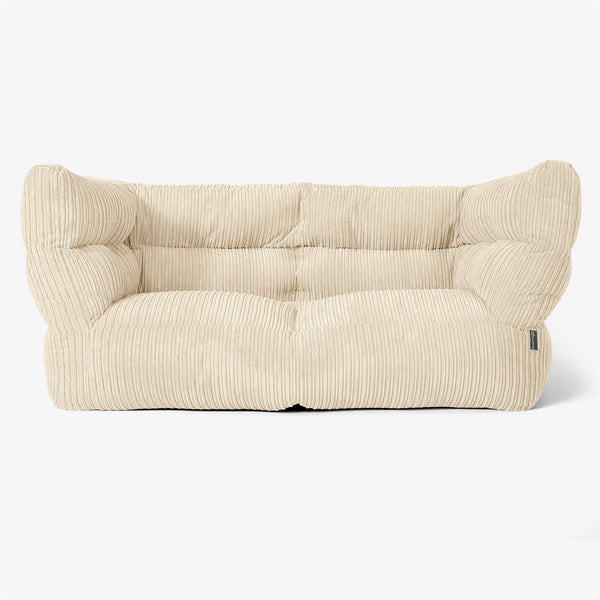 Albert Sækkestol Sofa 2 pers 2.0 - Klassisk Jernbanefløjl Cremefarvet