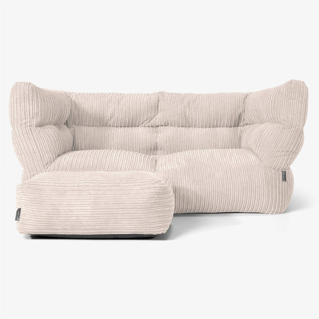 Albert Sækkestol Sofa 2 pers 2.0 - Klassisk Jernbanefløjl Elfenben 02