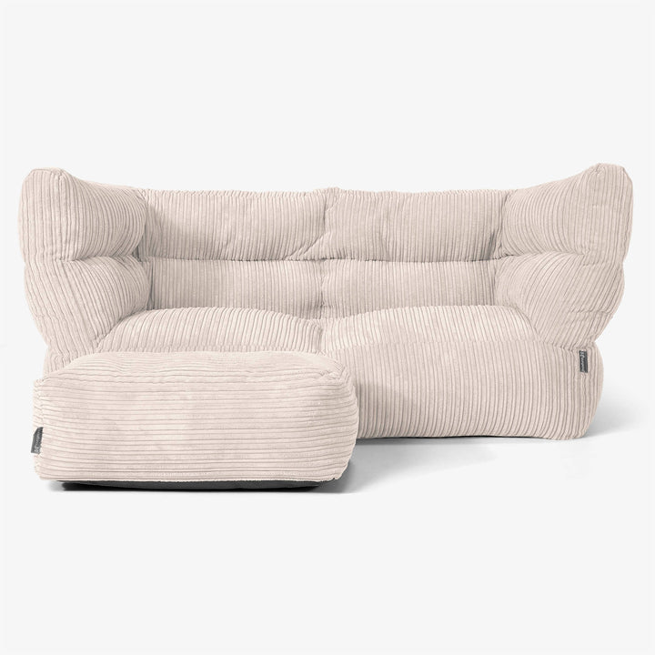 Albert Sækkestol Sofa 2 pers 2.0 - Klassisk Jernbanefløjl Elfenben 02