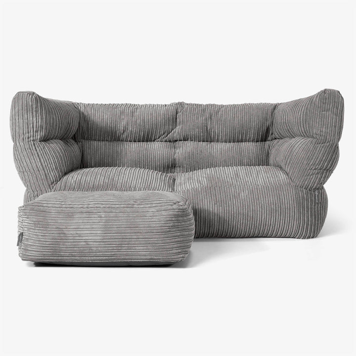 Albert Sækkestol Sofa 2 pers 2.0 - Klassisk Jernbanefløjl Grafit Grå 02