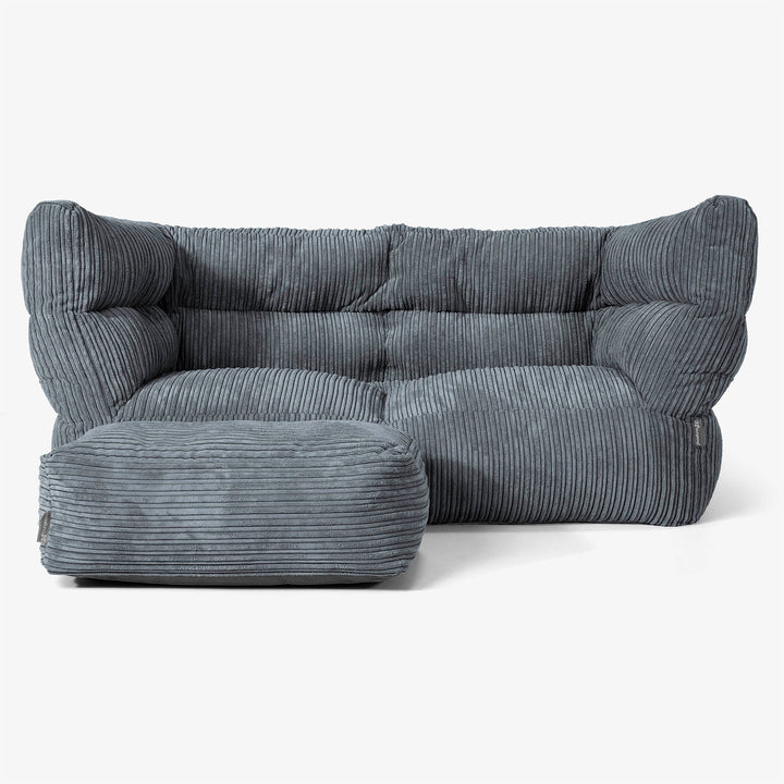 Albert Sækkestol Sofa 2 pers 2.0 - Klassisk Jernbanefløjl Skifergrå 02