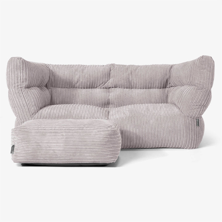 Albert Sækkestol Sofa 2 pers 2.0 - Klassisk Jernbanefløjl Sølvgrå 02