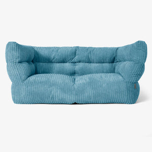 Albert Sækkestol Sofa 2 pers 2.0 - Klassisk Jernbanefløjl Turkis Blå