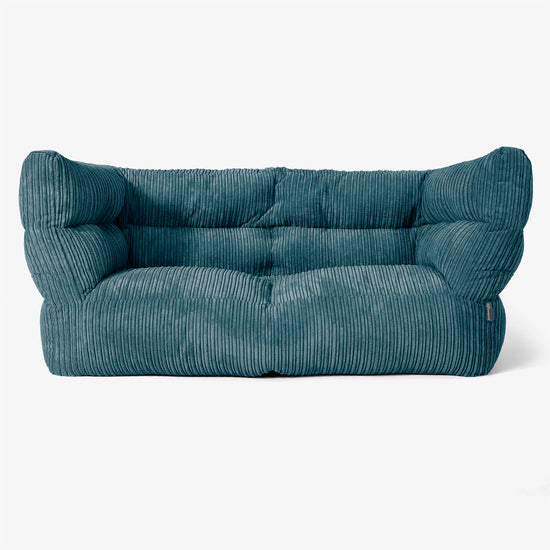 Albert Sækkestol Sofa 2 pers 2.0 - Klassisk Jernbanefløjl Turkis 01