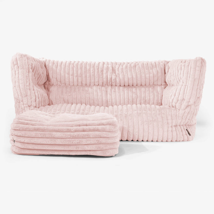 Albert Sækkestol Sofa 2 pers 2.0 - Ultraplysfløjl Støvet Lyserød 02