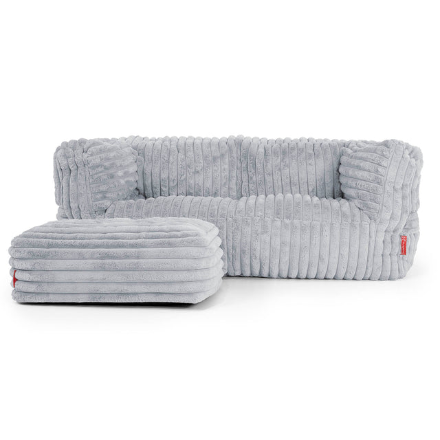 Albert Sækkestol Sofa 2 pers - Ultraplysfløjl Andeægblå 02