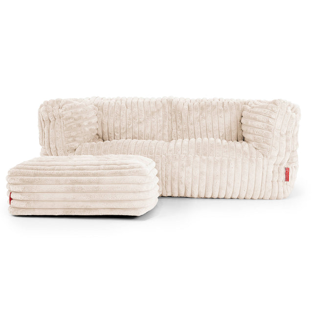 Albert Sækkestol Sofa 2 pers - Ultraplysfløjl Cremefarvet 02