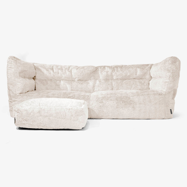 Albert Sækkestol Sofa 3 pers 2.0 - Imiteret Kaninpels Hvid 02