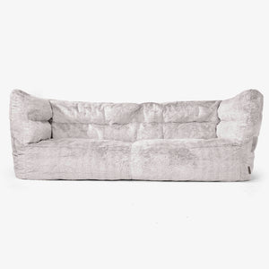Albert Sækkestol Sofa 3 pers 2.0 - Imiteret Kaninpels Lysegrå