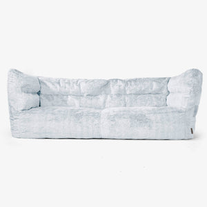 Albert Sækkestol Sofa 3 pers 2.0 - Imiteret Kaninpels Støvet Blå