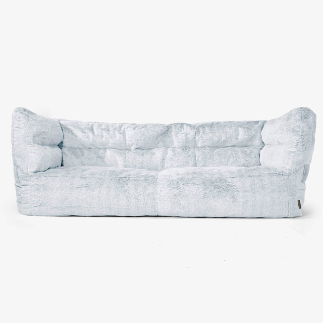 Albert Sækkestol Sofa 3 pers 2.0 - Imiteret Kaninpels Støvet Blå 01