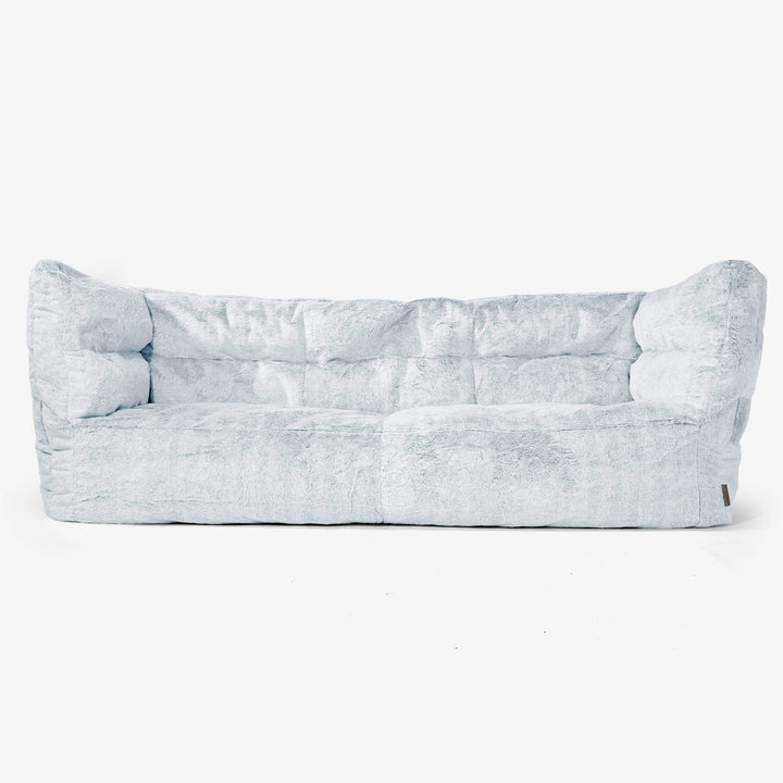 Albert Sækkestol Sofa 3 pers 2.0 - Imiteret Kaninpels Støvet Blå 01