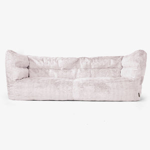 Albert Sækkestol Sofa 3 pers 2.0 - Imiteret Kaninpels Støvet Lyserød