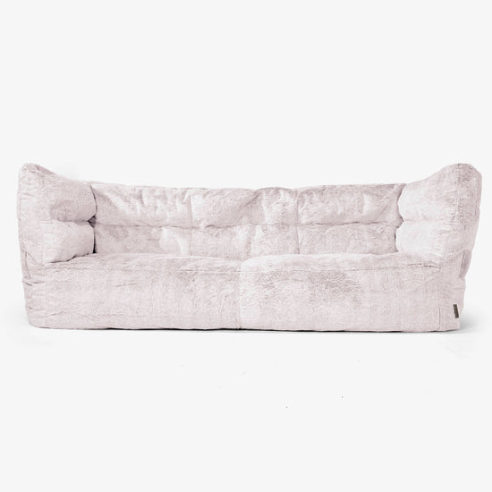 Albert Sækkestol Sofa 3 pers 2.0 - Imiteret Kaninpels Støvet Lyserød 01