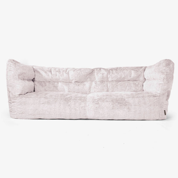 Albert Sækkestol Sofa 3 pers 2.0 - Imiteret Kaninpels Støvet Lyserød 01