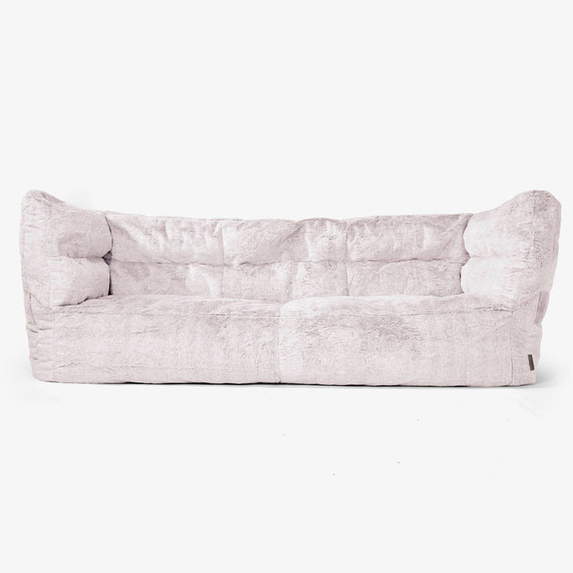 Albert Sækkestol Sofa 3 pers 2.0 - Imiteret Kaninpels Støvet Lyserød 01