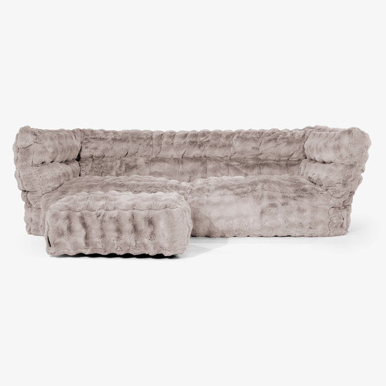 Albert Sækkestol Sofa 3 pers 2.0 - Imiteret Pels Bubble Mink 02