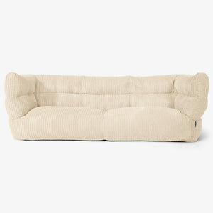 Albert Sækkestol Sofa 3 pers 2.0 - Klassisk Jernbanefløjl Cremefarvet