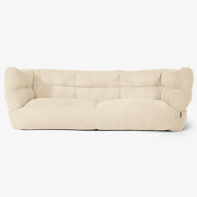Albert Sækkestol Sofa 3 pers 2.0 - Klassisk Jernbanefløjl Cremefarvet 01