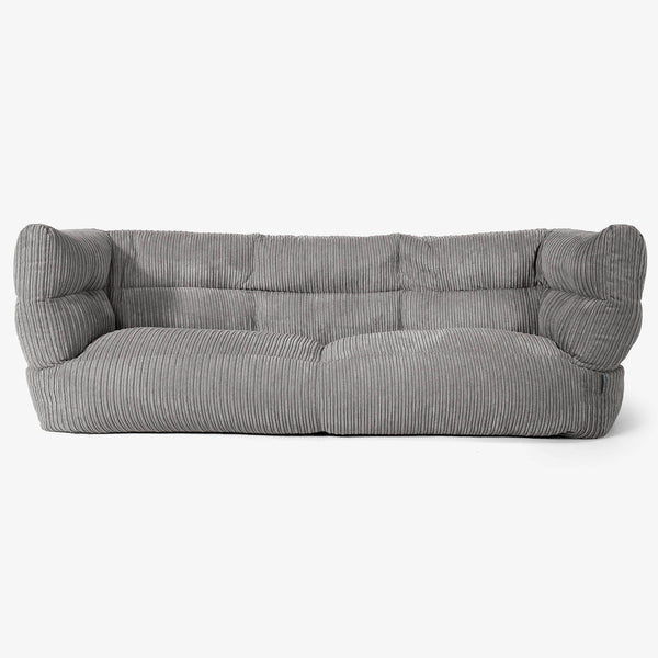Albert Sækkestol Sofa 3 pers 2.0 - Klassisk Jernbanefløjl Grafit Grå